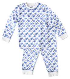 pyjama wit met blauwe walvis print Little Label