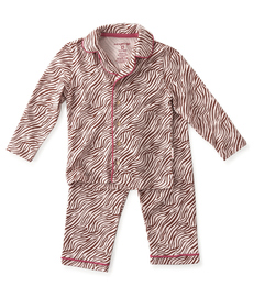 pyjamaset meisjes roze zebra strepen Little Label