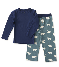 jongens pyjama-set blauw ijsbeer Little Label