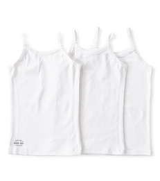 meisjes hemdjes set 3-pack wit Little Label